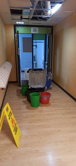 Goteras en la escuela infantil de La Florida.