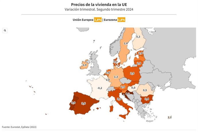 Precios de la vivienda en la Unión Europea