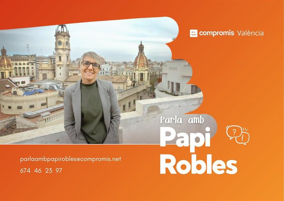 Compromís abre un WhatsApp para contactar directamente con la portavoz en Valncia Papi Robles