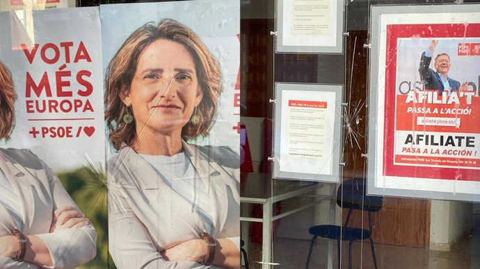 El PSOE de Sant Vicent del Raspeig denúncia davant de la Guàrdia Civil "actes vandàlics" en la seu del partit.