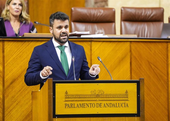 El diputado del PP Ricardo García, este jueves en la defensa de la PNL sobre Fuerzas y Cuerpos de Seguridad del Estado.