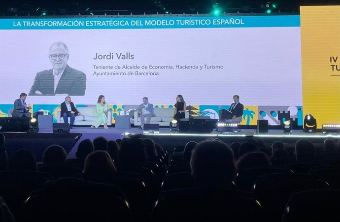 El teniente de alcalde Jordi Valls este jueves en la IV convención anual de Turespaña.