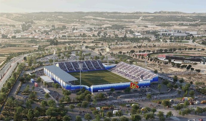 Recreación del estado modular del parking Norte de Zaragoza.