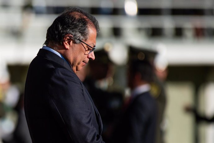 Archivo - June 25, 2024, Bogota, Cundinamarca, Colombia: Colombian president Gustavo Petro takes part during the promotion ceremony to Brigadier Generals of Colombia's national police in the General Santander Police Academy in Bogota, June 25, 2024.