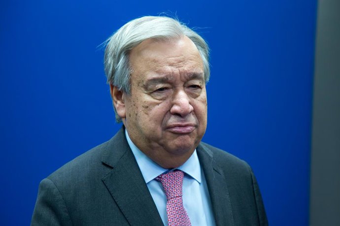 September 25, 2024, New York, Ny, UNITED STATES: United Nations Secretary-General Antnio Guterres receives Portuguese Prime Minister Luís Montenegro at United Nations Headquarters in New York, United States, on Wednesday, 25.