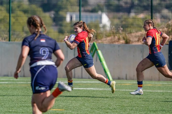 Imagen de un partido de la selección femenina de rugby a XV