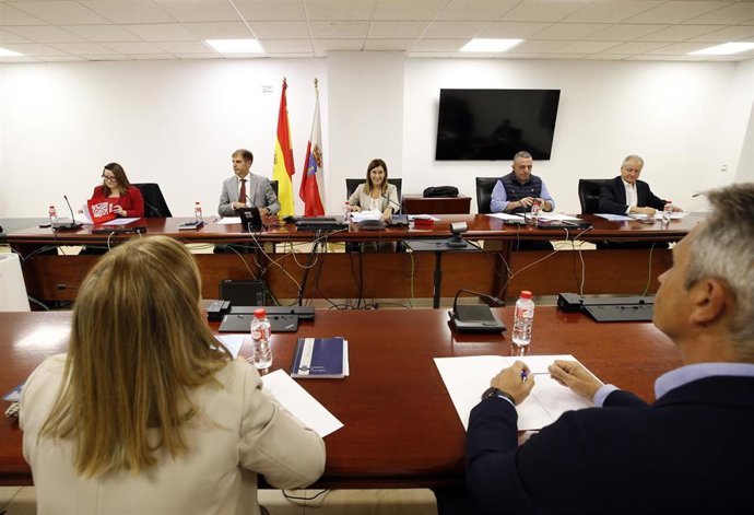 La presidenta de Cantabria, María José Sáenz de Buruaga, preside el Pleno del Consejo del Diálogo Social.