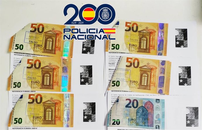 Billetes falsos incautados
