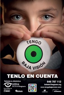 Campaña de Retina Euskadi Begisare  para dar a conocer el distintivo 'Tengo Baja Visión'