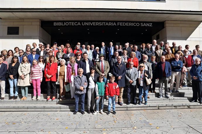 Un momento del homenaje al docente de la UBU Federico Sanz.