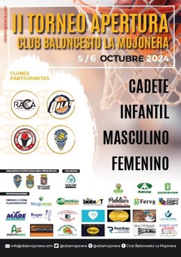 Cartel del II Torneo Apertura del Club de Baloncesto La Mojonera.