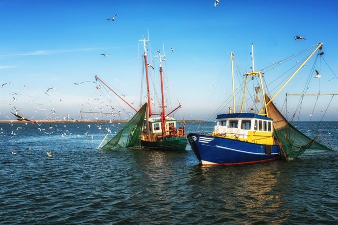 Barcos en el Golfo de Cádiz.