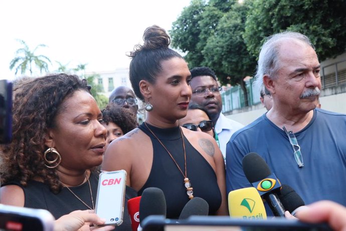 Archivo - March 9, 2023, Rio de Janeiro, Rio de Janeiro, Brasil: (INT) Brazilian First Lady Janja and other political figures visit  Cais Do Valongo in Rio de Janeiro. March 09, 2023, Rio de Janeiro, Brazil: Ministers of Culture, Margareth Menezes, and of