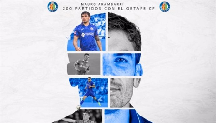 El Getafe C.F. Homenajeará este sábado a Mauro Arambarri por sus 200 partidos en el club