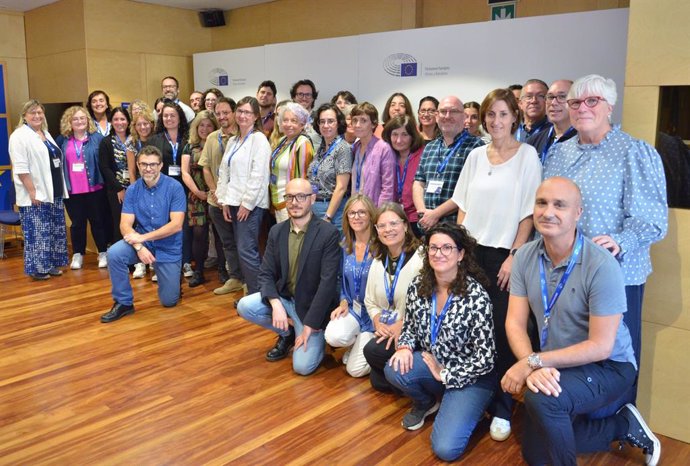 El jefe de la Oficina del PE en Barcelona, Sergi Barrera, en la reunión de coordinación de Escuelas Embajadoras de Catalunya