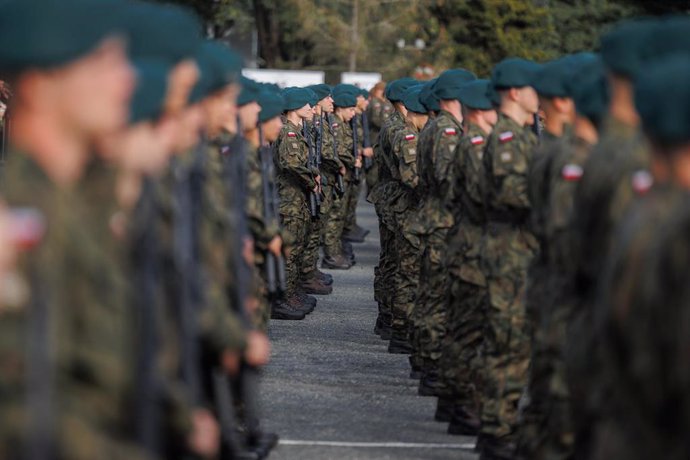 Imagen de archivo de las tropas de las Fuerzas Armadas de Polonia