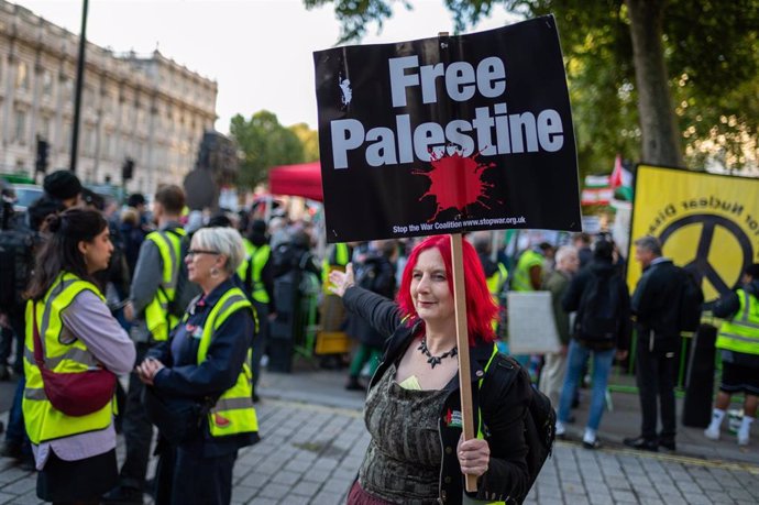 Archivo.- Manifestación en favor del pueblo palestino en Londres, Reino Unido.