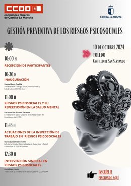 Cartel de la jornada de Gestión Preventiva de los Riesgos Psicociales.