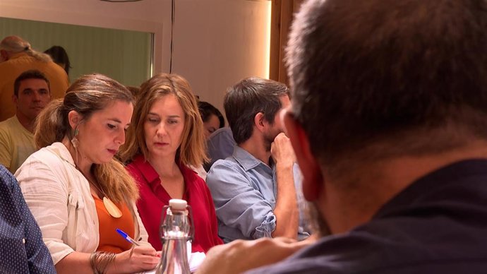 La líder de los Comuns en el Parlament, Jéssica Albiach, en el Consell Nacional del partido en Barcelona, a 5 de octubre de 2024