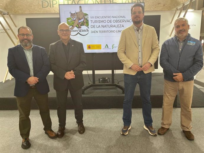 El subdelegado del Gobierno de España en Jaén, Manuel Fernández, en la presentación del encuentro Nature Watch 'Jaén Territorio Lince'.