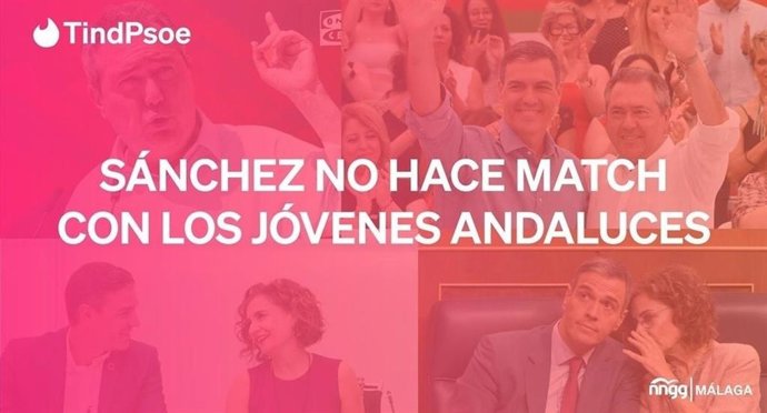 Imagen de la campaña de NNGG Málaga sobre el PSOE.