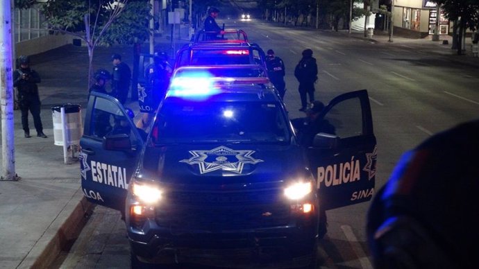 Policía estatal en Sinaloa, México