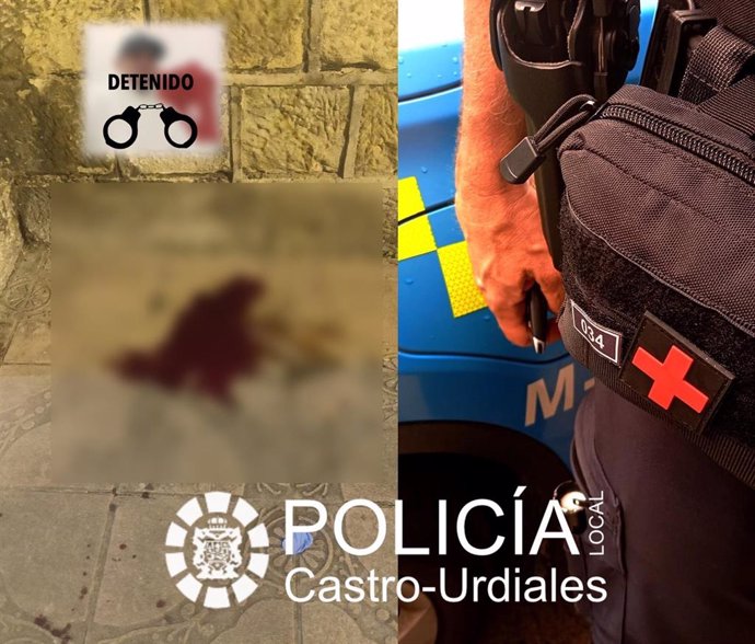 Un detenido por apuñalar a un joven en el estómago en una pelea multitudinaria en Castro