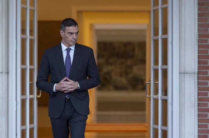 El presidente del Gobierno, Pedro Sánchez, en la Moncloa, en imagen de archivo. 