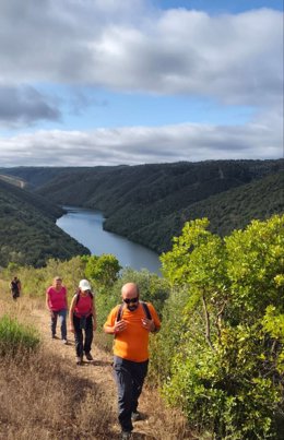 Recorrido de las 'Rutas del Exilio' seguido este sábado entre Cedillo y Montalvão