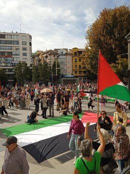 Centenares de personas se manifiestan en Santander en solidaridad con el pueblo palestino