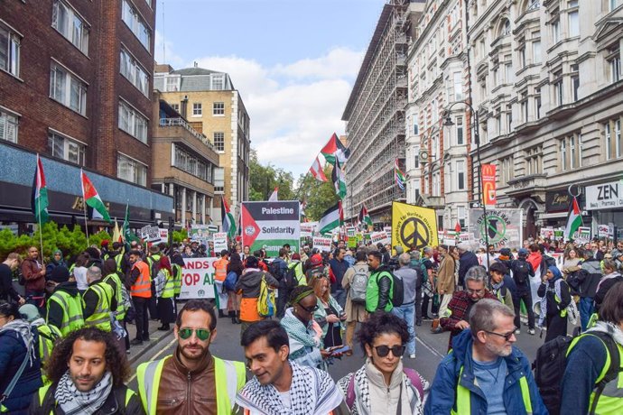 Manifestacion propalestina en Londres