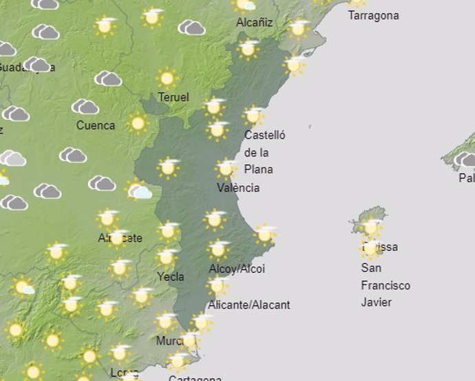 Predicción meteorológica para este domingo, 6 de octubre