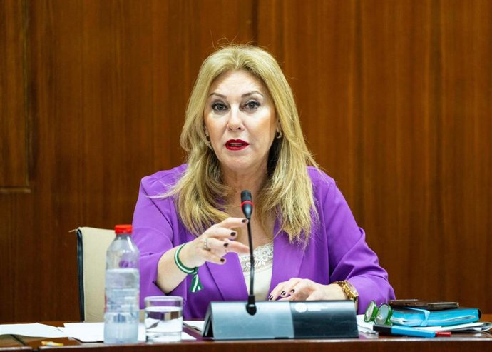 Archivo - La consejera de Economía y portavoz del Gobierno andaluz, Carolina España, en una imagen de archivo de una comparencia en comisión.