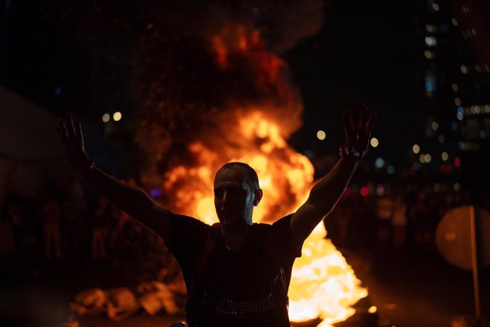 Archivo - Protesta en Tel Aviv por el retorno de la guerra de Gaza 