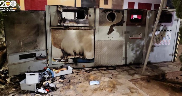 Quema de contenedores en Palma