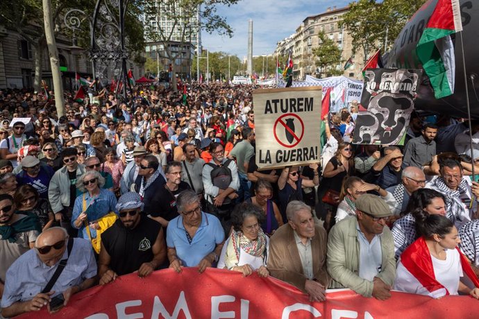 La manifestación al principio