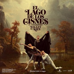 Cartel de 'El lago de los cisnes' del Ballet de Kiev.