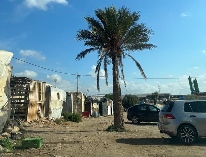 Imagen de un asentamiento chabolista en Níjar.