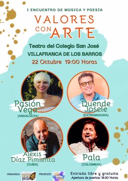 Cartel del encuentro en Villafranca de los Barros.