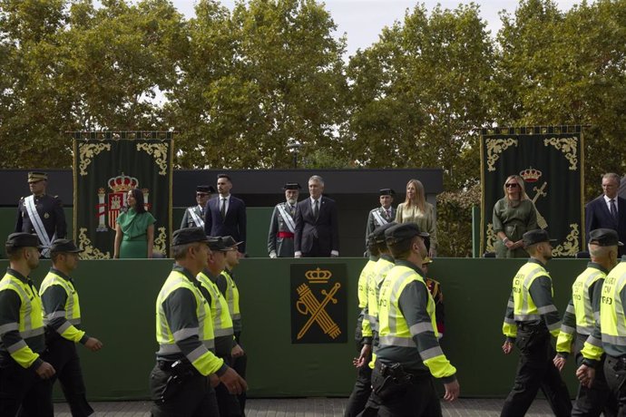 El ministro del Interior, Fernando Grande-Marlaska, en el acto de la Guardia Civil en Mérida