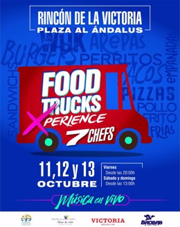 Cartel de la Foodtrucks Xperience de Rincón de la Victoria.