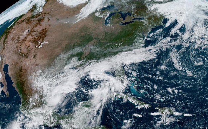 October 5, 2024, Gulf of Mexico, USA: Tropical Storm Milton formed in the western Gulf on Saturday morning just hours after it became a tropical depression, the National Hurricane Center said in a special alert. The 13th named storm, which uses the letter