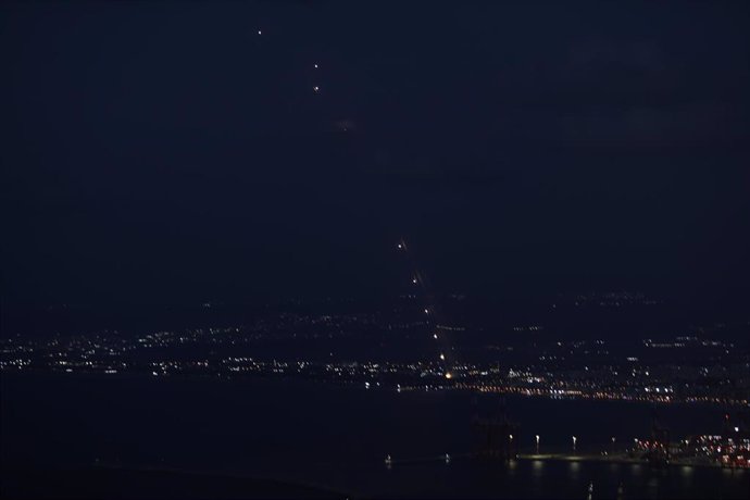 Defensas antiaéreas en Haifa, Israel