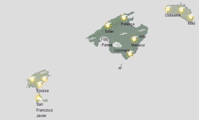 El tiempo hoy, lunes 7 de octubre, en Baleares.