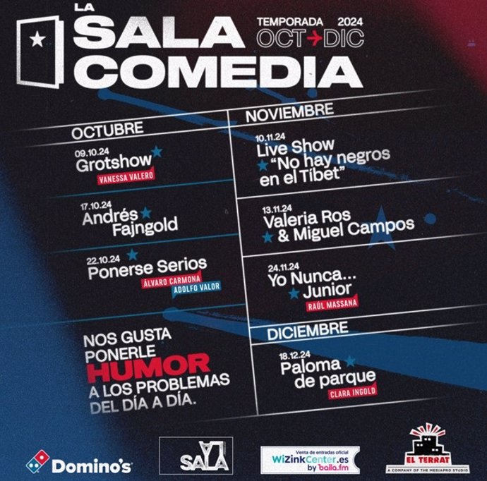 Cartel de la Sala de Comedia By Domino's