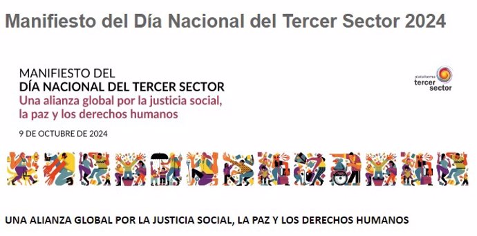 Imagen del manifiesto por el Día Nacional del Tercer Sector.