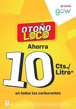 Cepsa ofrece 10 céntimos de descuento por litro de combustible durante octubre a los miembros de Cepsa Gow