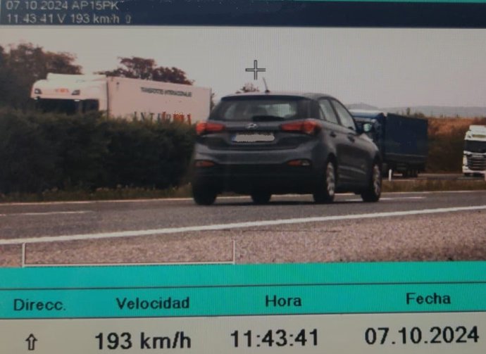 Imagen del vehículo interceptado