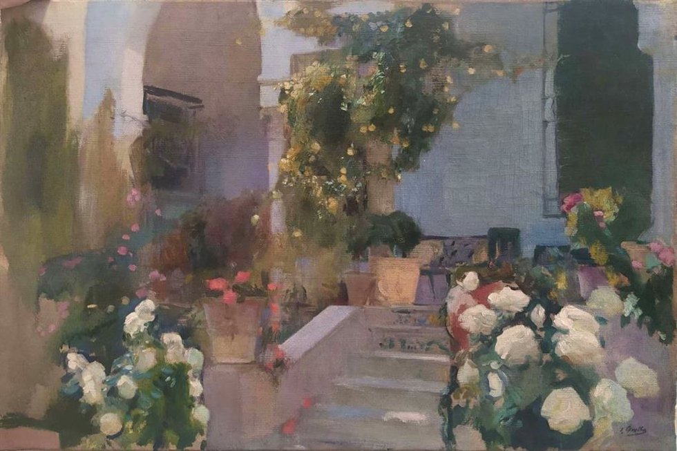'Jardín (Casa Del Artista)  Fue Pintada Por El Artista Alrededor De 1920.