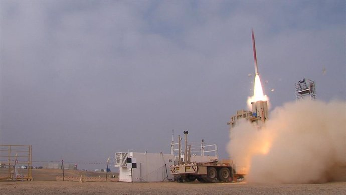 Archivo - Misil interceptor en Israel